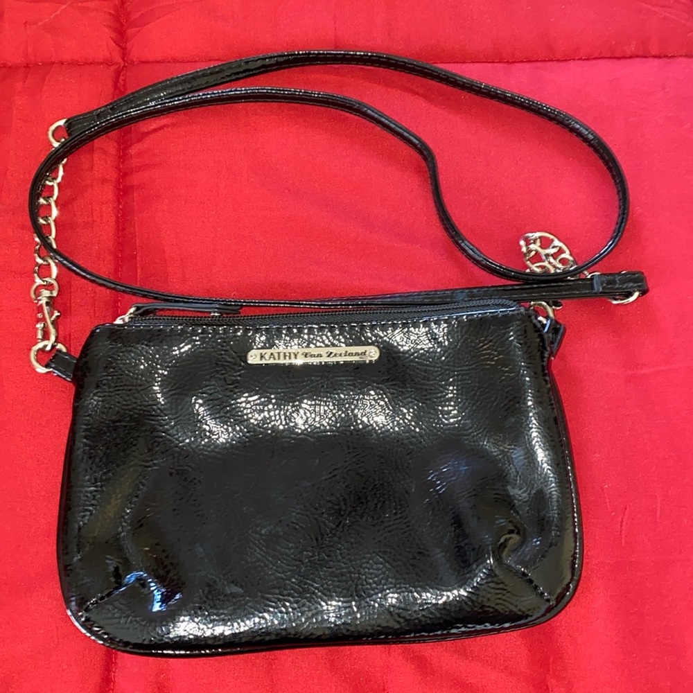 Kathy Van Zeeland Black Patent Leather
Crossbody NWOT